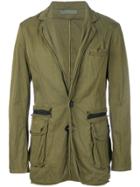 Di Liborio Worn Effect Blazer - Green
