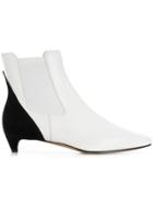 Givenchy Two-tone Pointed Boots - White