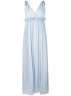 Dondup Long Empire-line Dress - Blue