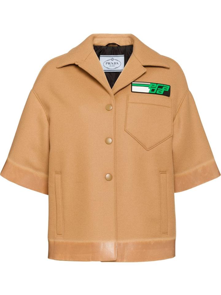 Prada Boxy-cut Coat - Neutrals