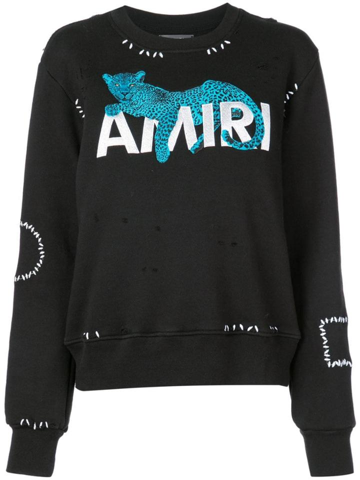 Amiri Leopard Print Sweater - Black
