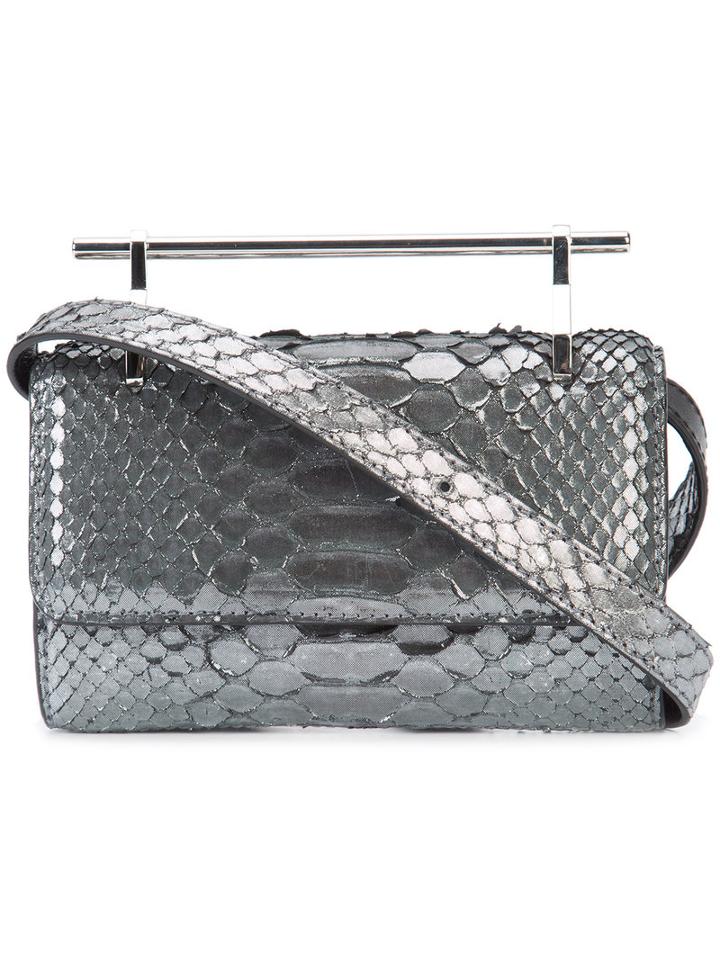 M2malletier - Handle Clutch Bag - Women - Leather - One Size, Grey, Leather