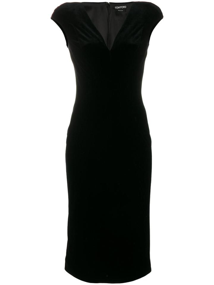 Tom Ford Fitted Midi Dress - Black