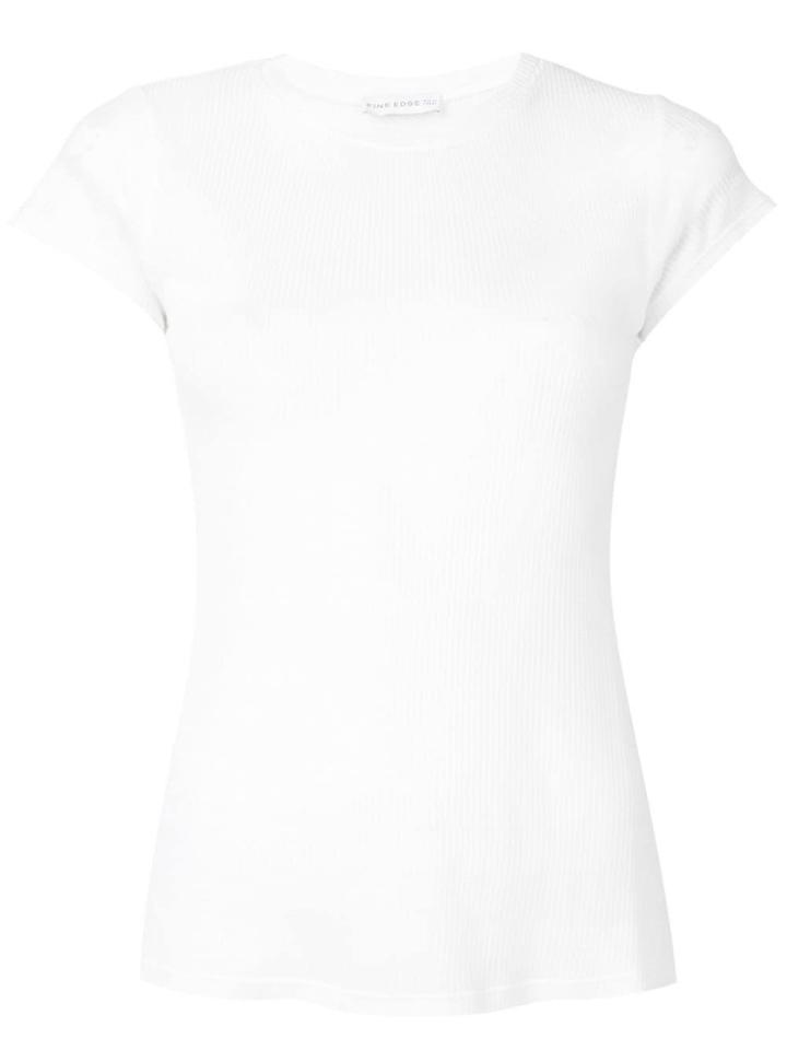 Fine Edge Ribbed T-shirt - White