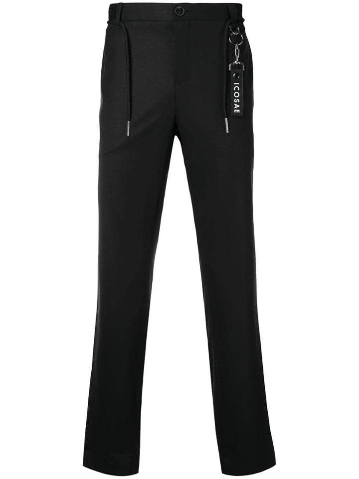 Icosae Ankle Zip Tailored Trousers - Black