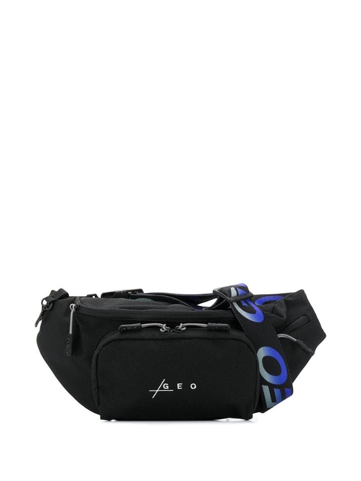 Geo Logo Printed Belt Bag - Black