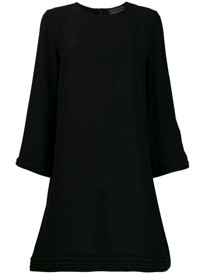 Gianluca Capannolo Pleated Detail Shift Dress - Black