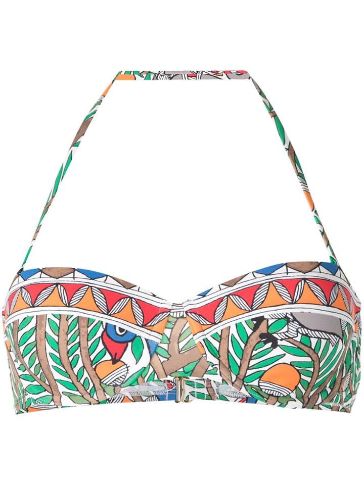 Tory Burch Colour-blocked Underwire Bikini Top - White