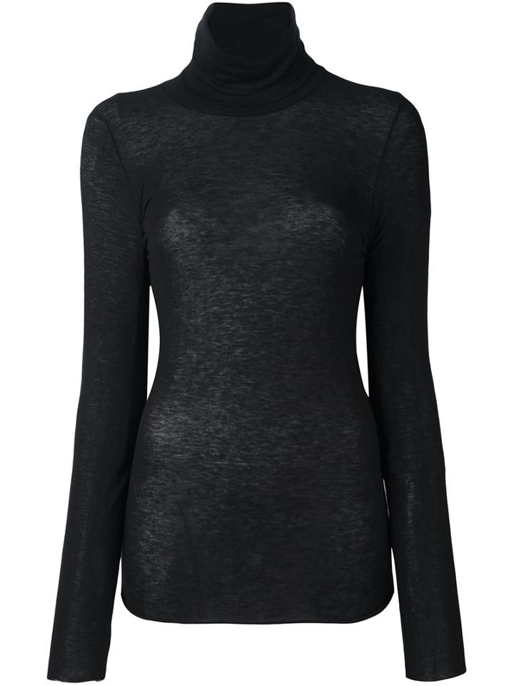 Stefano Mortari High Neck Jumper, Women's, Size: 40, Black, Spandex/elastane/viscose/wool