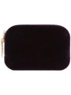 Nina Ricci Velvet Clutch, Women's, Pink/purple, Cotton