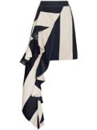 Calvin Klein 205w39nyc Mini Skirt With Asymmetric Drape - Blue