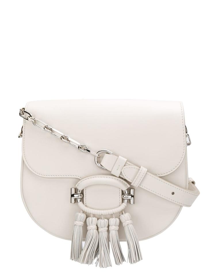 Tod's Tassel Detail Shoulder Bag - White