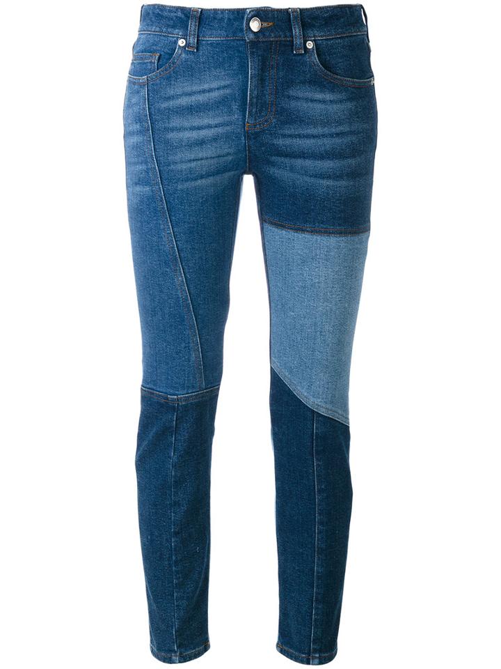 Alexander Mcqueen - Skinny Patch Jeans - Women - Cotton/polyurethane - 42, Blue, Cotton/polyurethane