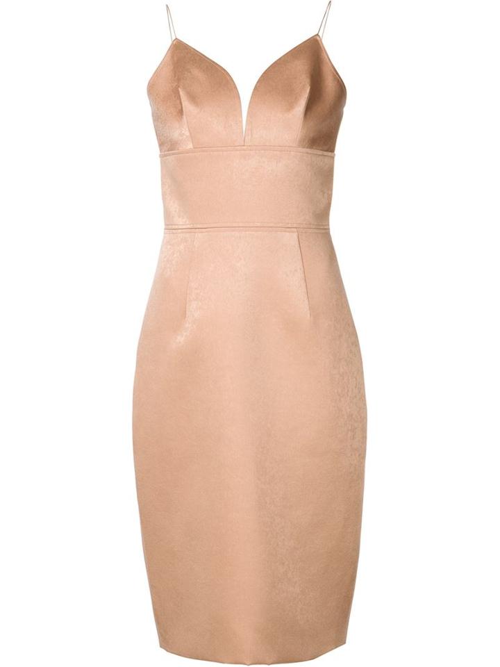 Christian Siriano Sweetheart Neck Fitted Dress, Women's, Size: 10, Nude/neutrals, Polyester
