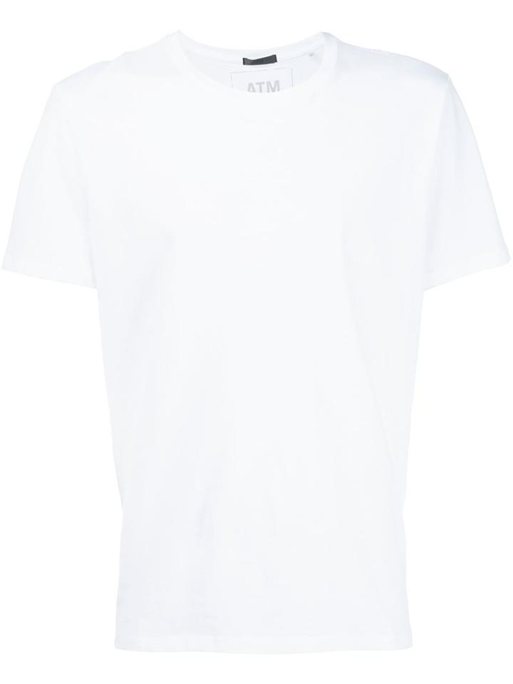 Atm Anthony Thomas Melillo Classic Jersey Crew Neck T-shirt, Men's, Size: Small, White, Cotton