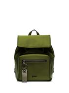Off-white Green Military Front Zip Mini Backpack