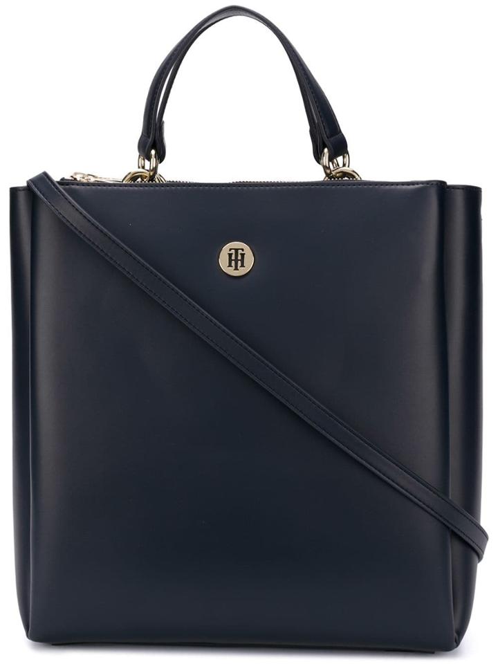 Tommy Hilfiger Logo Plaque Tote Bag - Blue