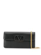 Valentino Valentino Garavani Vring Wallet On Chain - Black