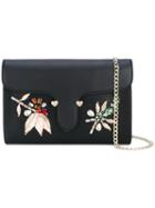 Twin-set - Embellished Clutch Chain Bag - Women - Polyester/polyurethane/synthetic Enamel/glass - One Size, Black, Polyester/polyurethane/synthetic Enamel/glass