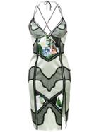 La Perla Panelled Slip Dress - Green