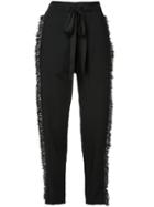 Derek Lam - Frayed Sides Tailored Trousers - Women - Polyester/virgin Wool - 46, Black, Polyester/virgin Wool