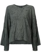 Flared Sweatshirt - Women - Cotton - S, Grey, Cotton, Lost & Found Ria Dunn