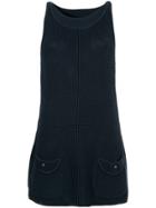 Chanel Vintage Sleeveless Knitted Dress - Blue
