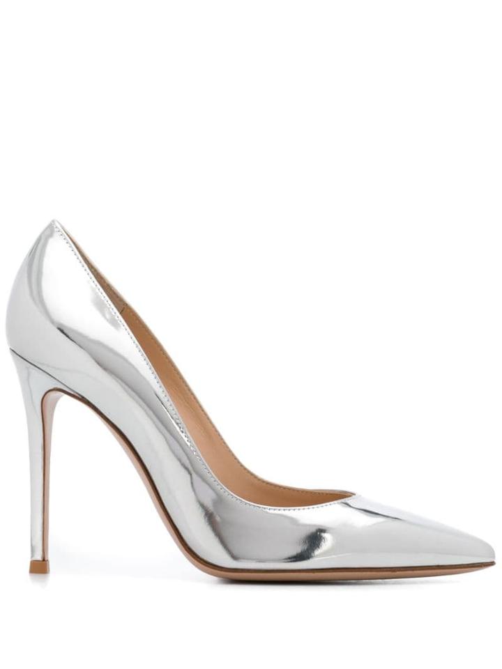 Gianvito Rossi Metallic Pointed Pumps - Silver