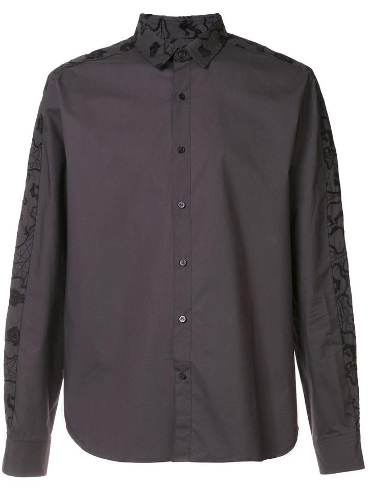 Wooyoungmi Embroidered Shirt, Men's, Size: 50, Black, Cotton