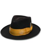 Nick Fouquet Mid-brim Marigold Ribbon Trimmed Hat - Brown