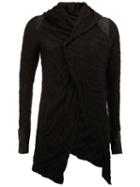 Masnada Wrap Detail Jacket, Men's, Size: 54, Black, Cotton/leather/virgin Wool