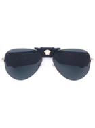 Versace Aviator Sunglasses - Black