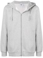 Adidas Oversized Zip Front Hoodie - Grey