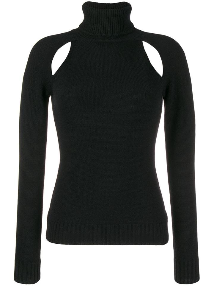 Tom Ford Cut-out Turtle Neck - Black