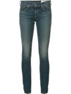 Rag & Bone /jean Folded Hem Skinny Jeans, Women's, Size: 30, Blue, Cotton/polyurethane