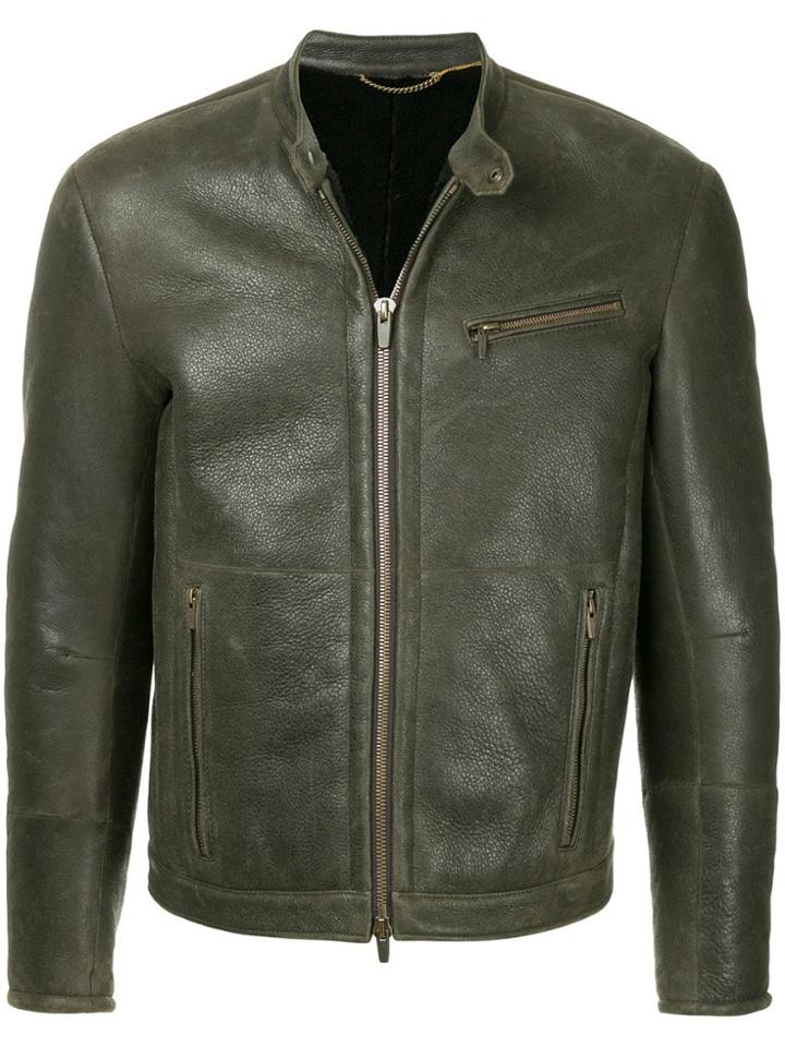 Ajmone Band Collar Jacket - Grey