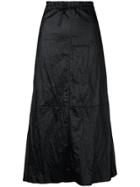 Mm6 Maison Margiela Crinkle Effect Full Skirt - Black