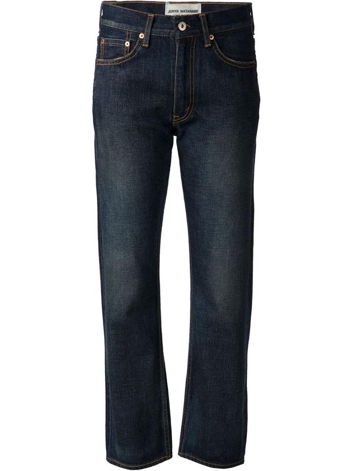 Junya Watanabe Comme Des Garçons Straight Leg Jeans, Women's, Size: L, Blue, Cotton