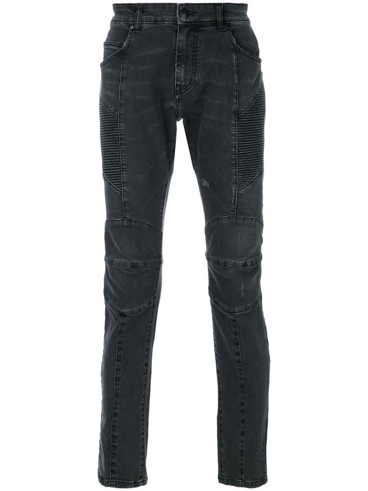 Pierre Balmain - Biker Jeans - Men - Cotton/spandex/elastane - 36, Grey, Cotton/spandex/elastane