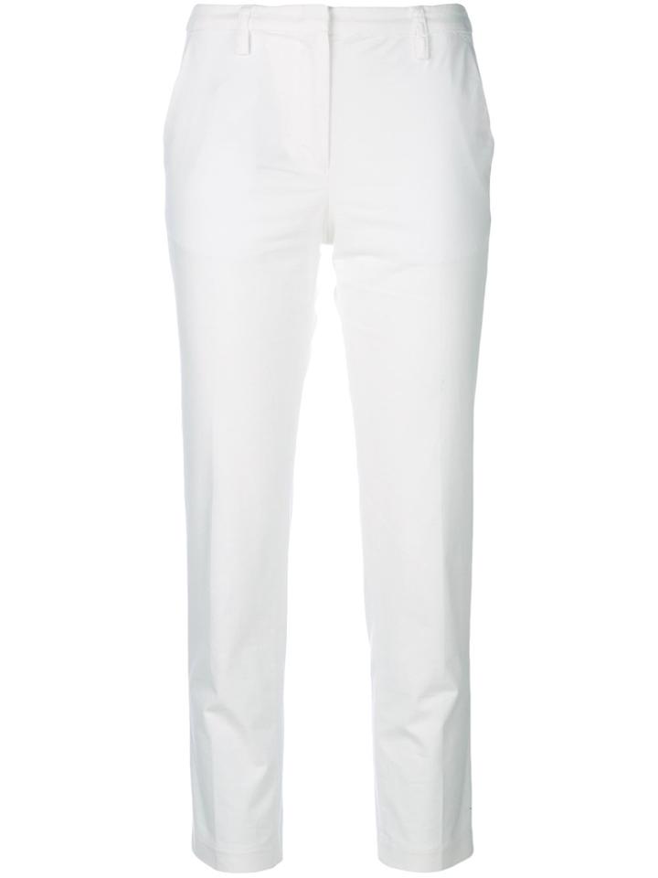 Emporio Armani Straight-leg Cropped Trousers - White