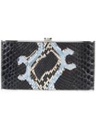 Elisabeth Weinstock Snake Skin Clutch - Black