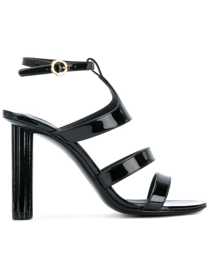 Salvatore Ferragamo High Strappy Sandals - Black