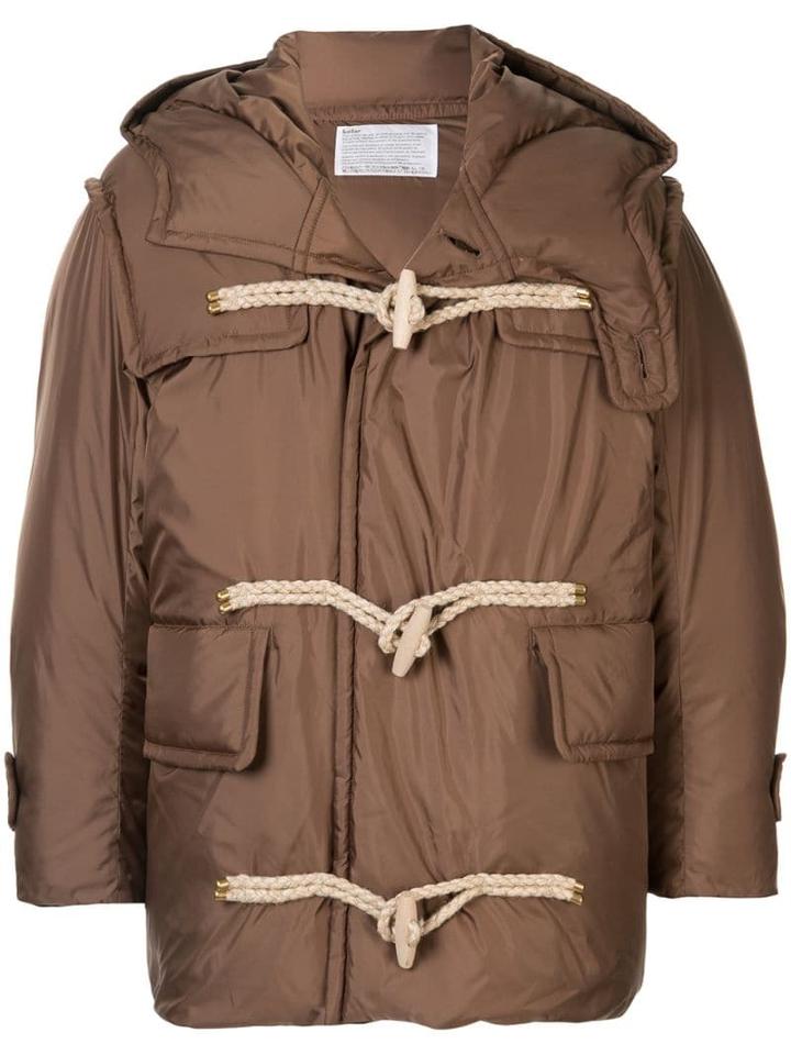Kolor Padded Duffle Coat - Brown