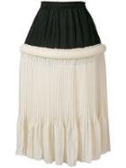 Jw Anderson Drop-waist Knife-pleat Skirt - Neutrals