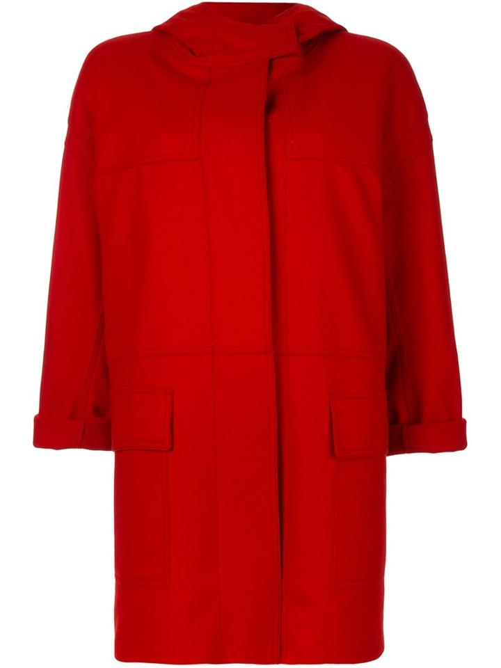 Isabel Marant Étoile 'elton' Coat, Women's, Size: 36, Red, Wool/cashmere/polyamide
