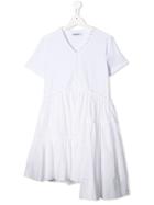 Dondup Kids Flared Button Dress - White