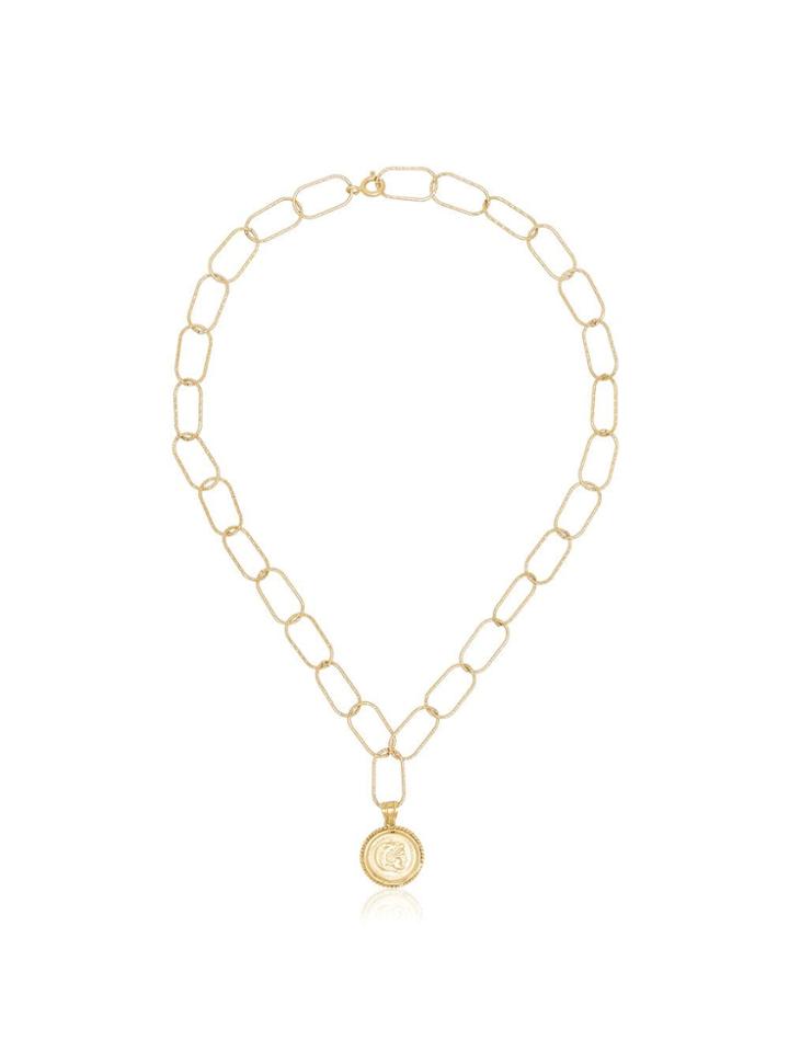 Hermina Athens Hercules Wide Chain Gold-plated Necklace