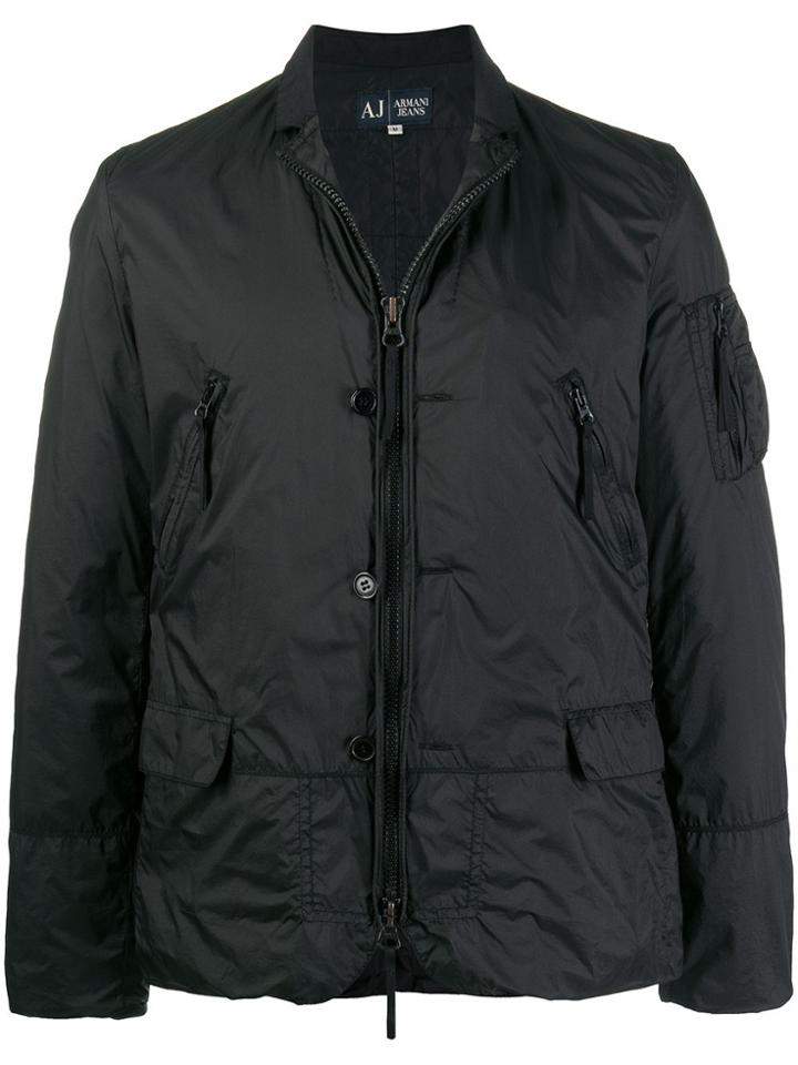 Giorgio Armani Pre-owned 2000s Windbreaker Jacket - Black