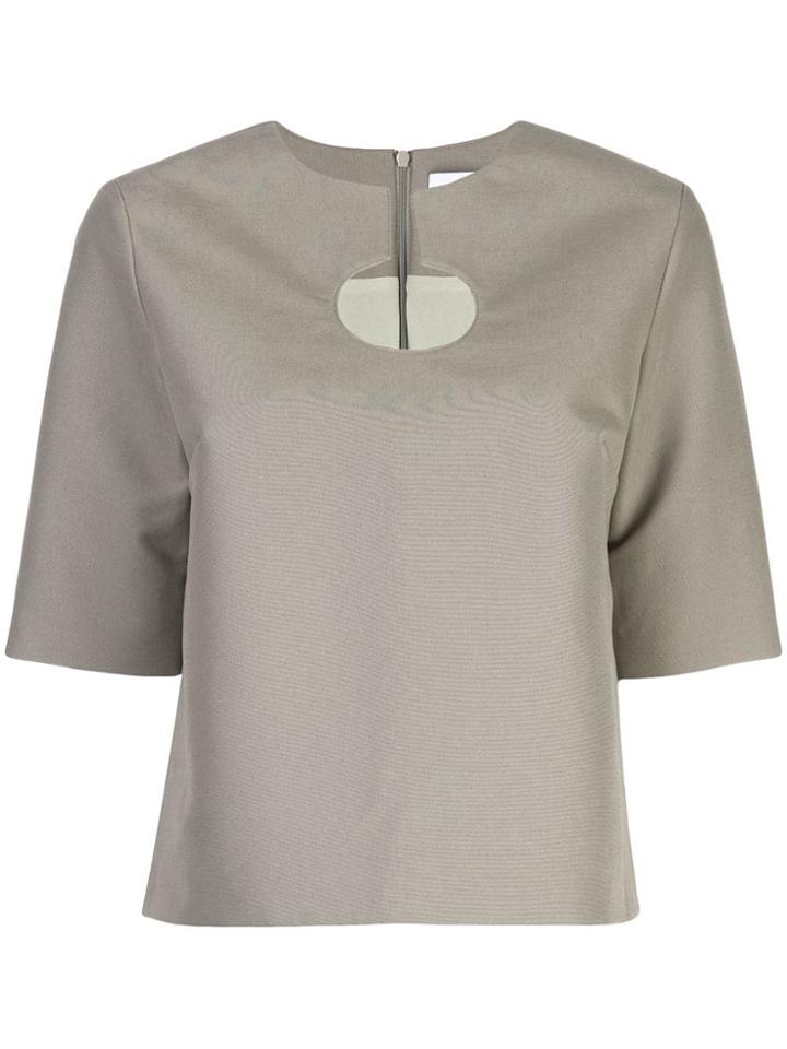 Partow Cut Out Detail Blouse - Green