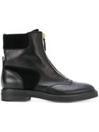 Casadei Zip Front Boots - Black
